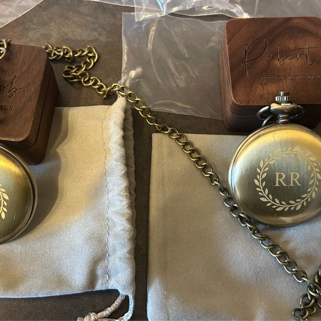 Personalized Monogram Engraved Pocket Watch | JNSDec104
