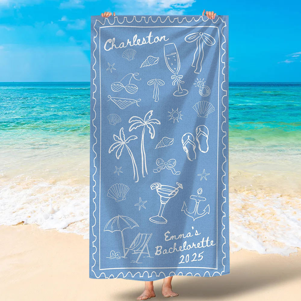 Personalized Bachelorette Beach Towel for Unique & Love | JNSTowel06