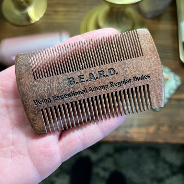 Personalized Name Wood Beard Comb for Unique & Love | JNSTool02