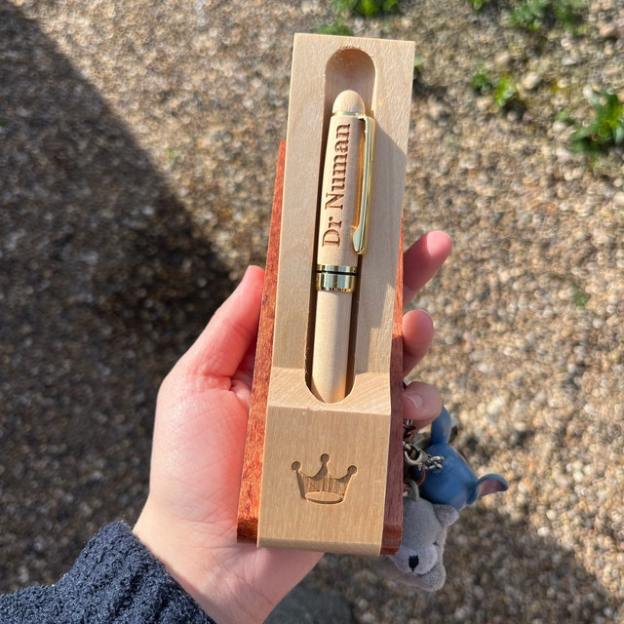 Personalized Engraved Pen with Wooden Box for Unique & Love | JNSDec149