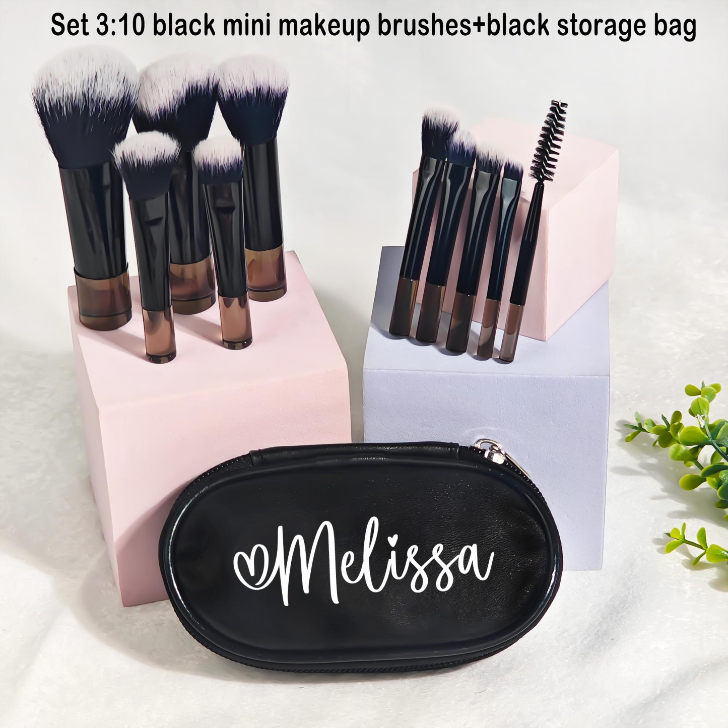Personalized Portable Cosmetic Brushes Set for Unique & Love | JNSBag114