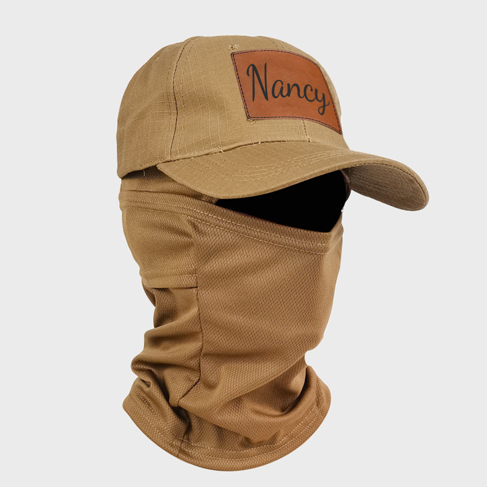 Personalized Name Outdoor Camo Baseball Cap & Face Mask Set for Unique & Love | JNSHat11