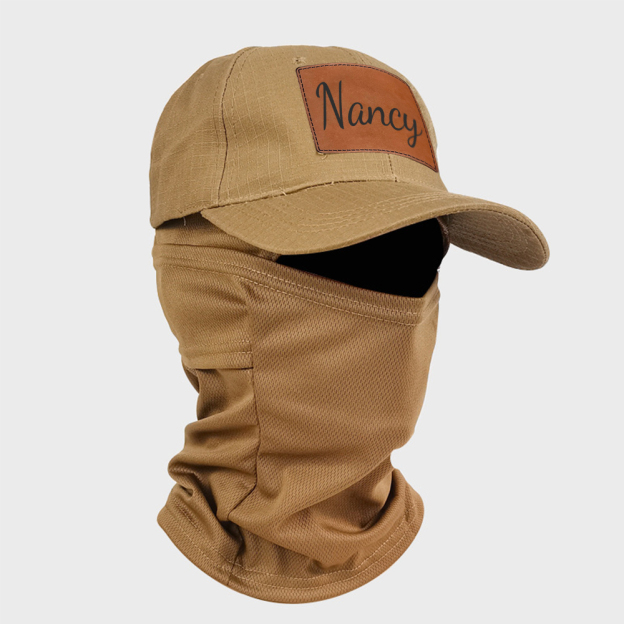Personalized Name Outdoor Camo Baseball Cap & Face Mask Set for Unique & Love | JNSHat11