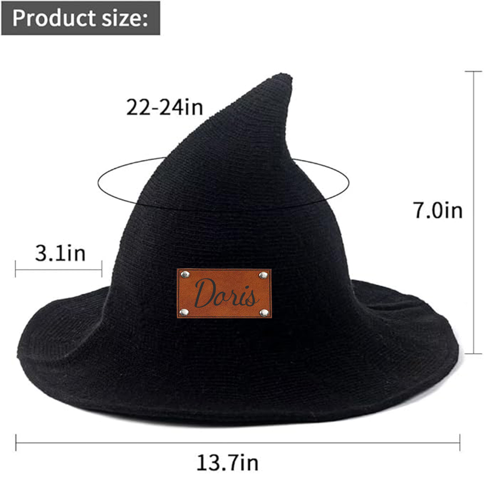 Personalized Name Knitted Halloween Witch Hat for Unique & Love | JNSHat12