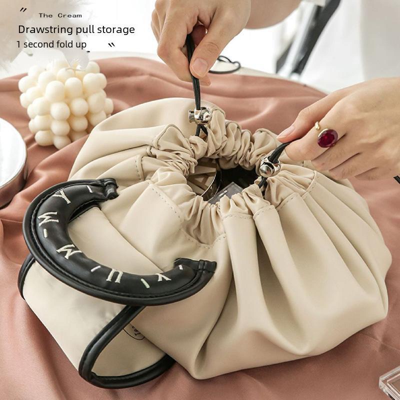 Personalized Leather Drawstring Portable Makeup Bag for Unique & Love | JNSBag104