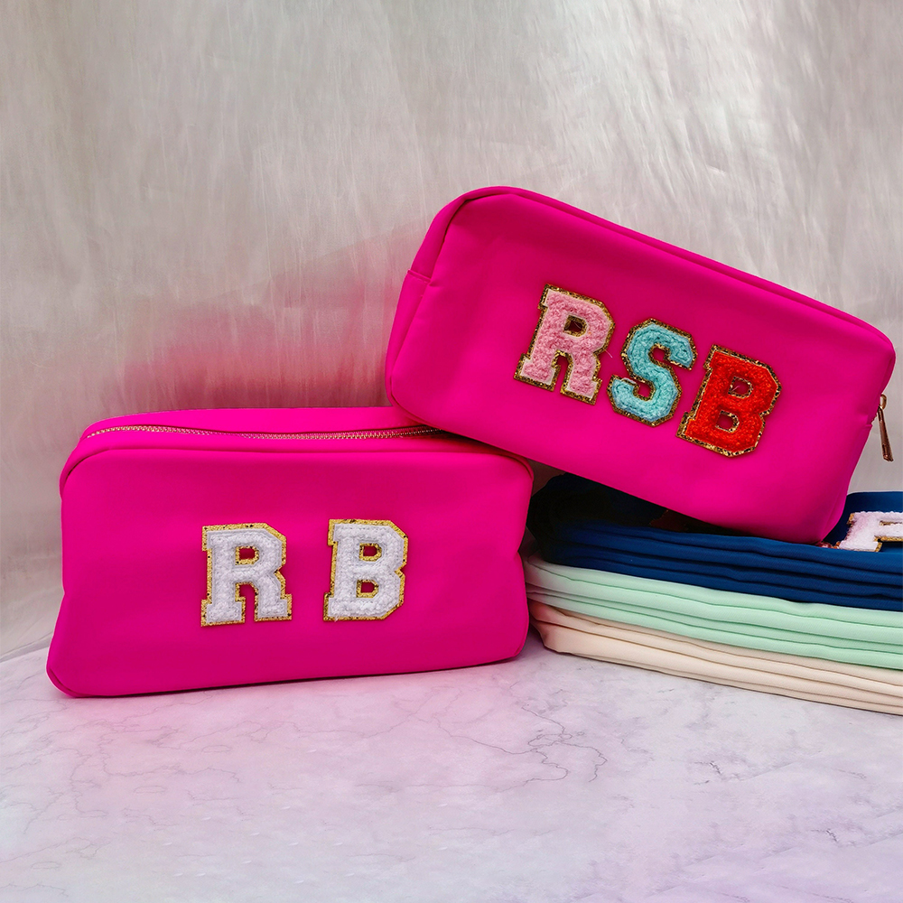 Personalized Varsity Letter Makeup Bag
