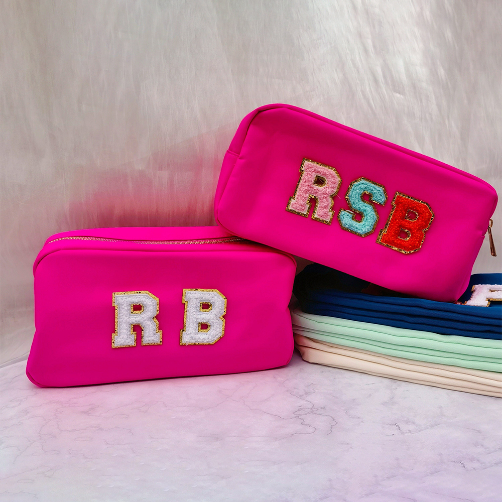 Personalized Varsity Letter Makeup Bag
