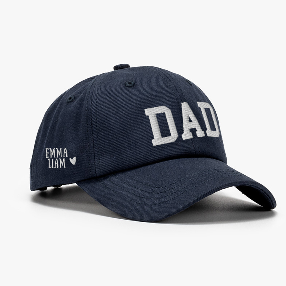 Personalized Embroidered DAD Hat with Kids Names for Unique & Love | JNSHat10
