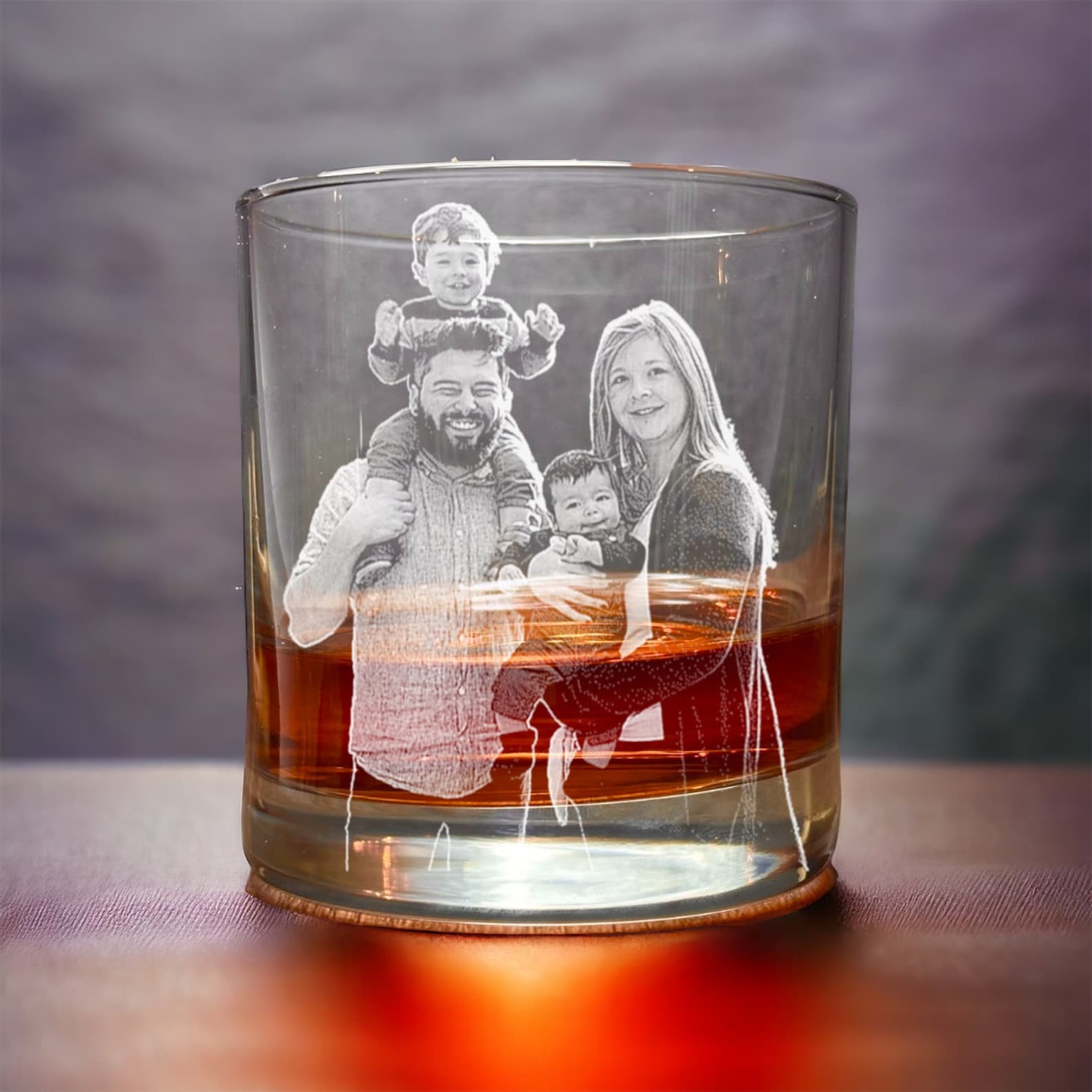 Personalized Engraved Photo Whiskey Glass for Unique & Love | JNSDec118