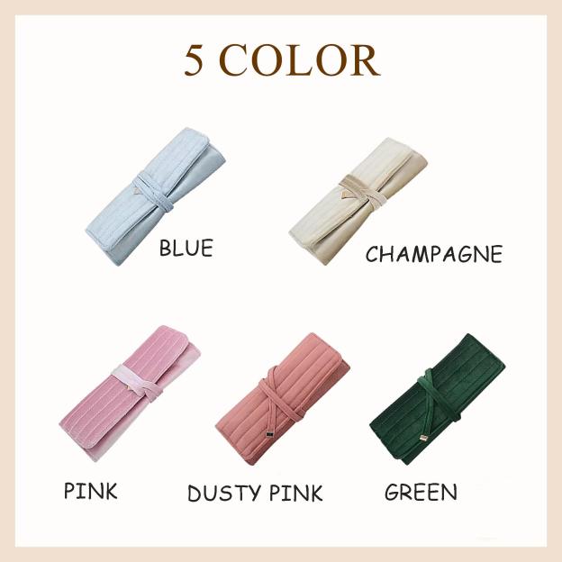 Personalized Monogrammed Velvet Travel Jewelry Rolls | JNSBag77