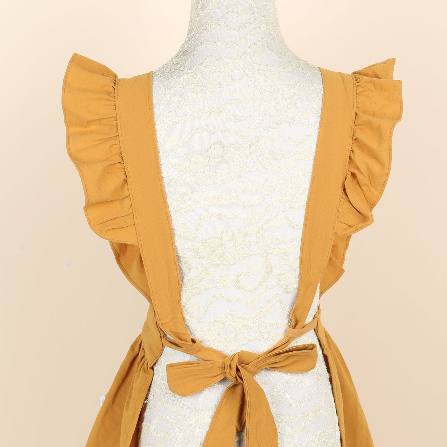 Personalized Name Embroidered Apron with Lace Pockets | JNSCloth43