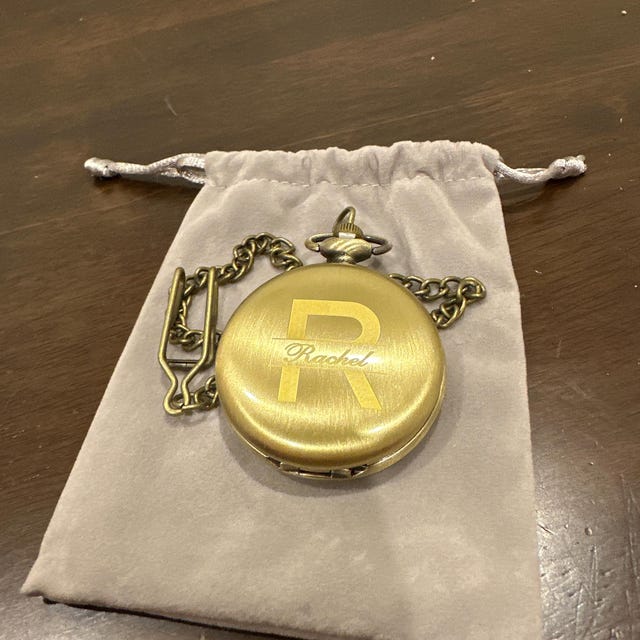 Personalized Monogram Engraved Pocket Watch | JNSDec104