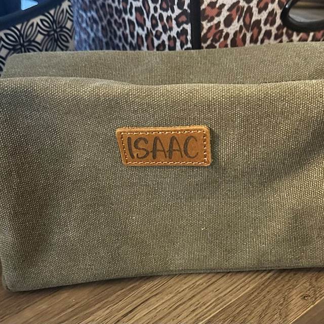 Personalized Leather Monogram Engraved Toiletry Bag for Unique & Love | JNSBag20