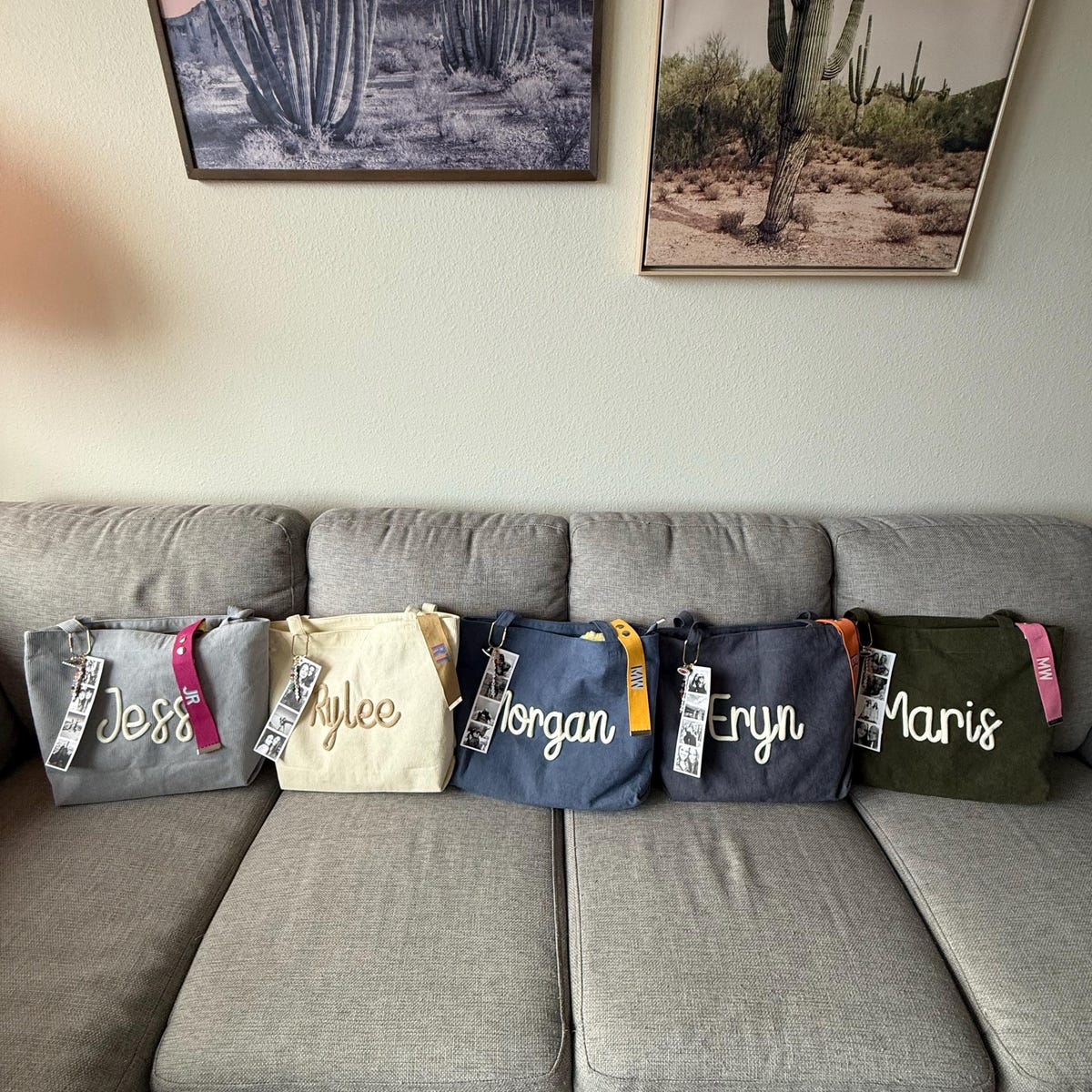 Personalized Hand Embroidered Corduroy Tote Bag for Unique & Love | JNSBag133