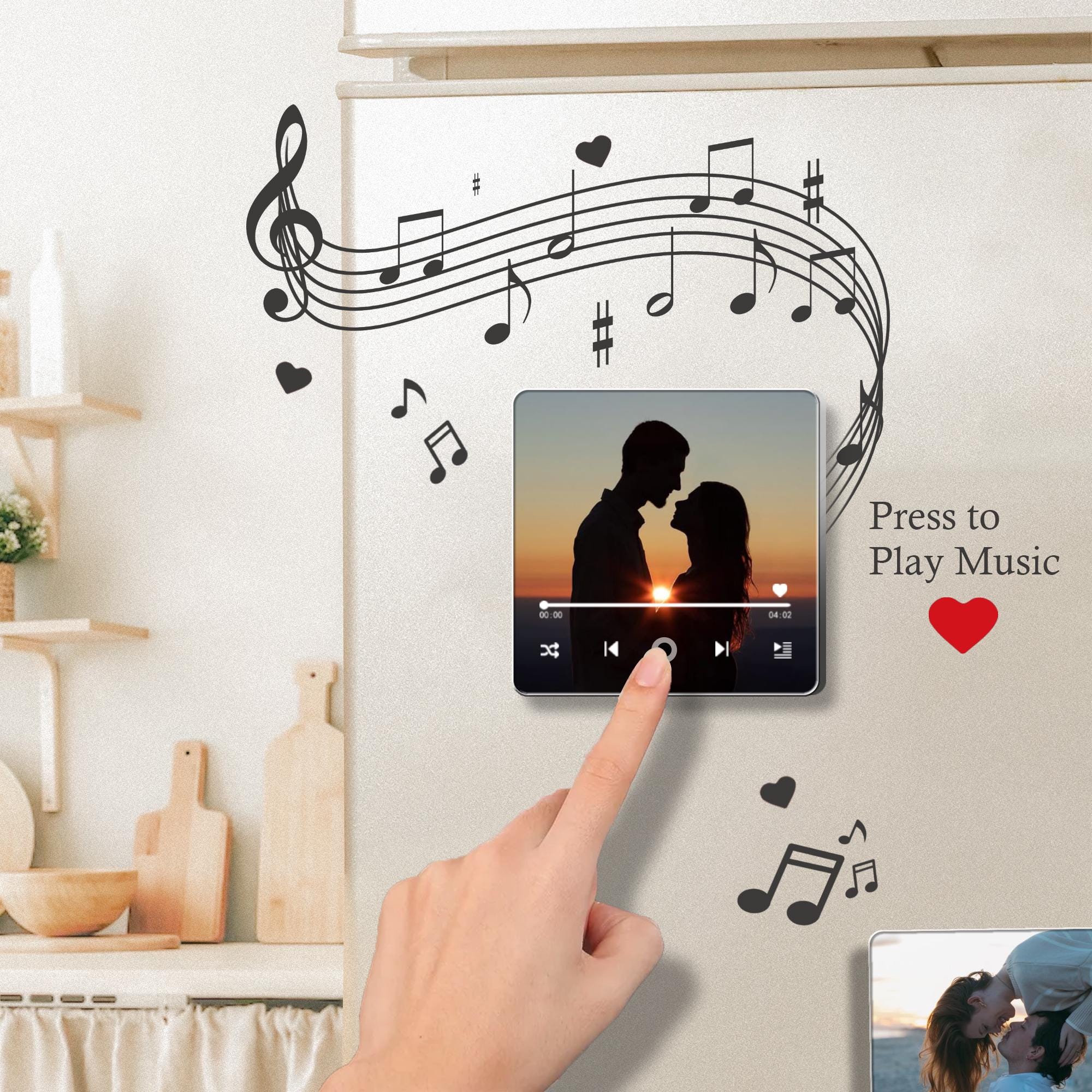 Personalized Photo Music Fridge Magnet for Unique & Love | JNSDec131