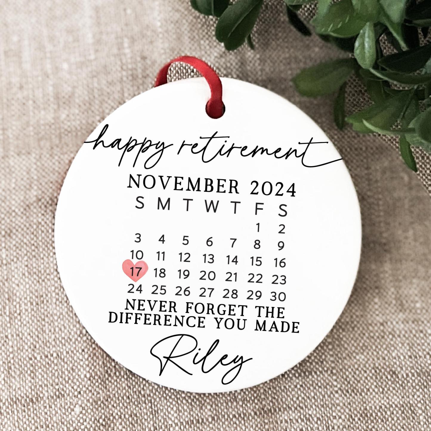 Personalized Retirement Ceramic Ornament for Unique & Love | JNSDec122