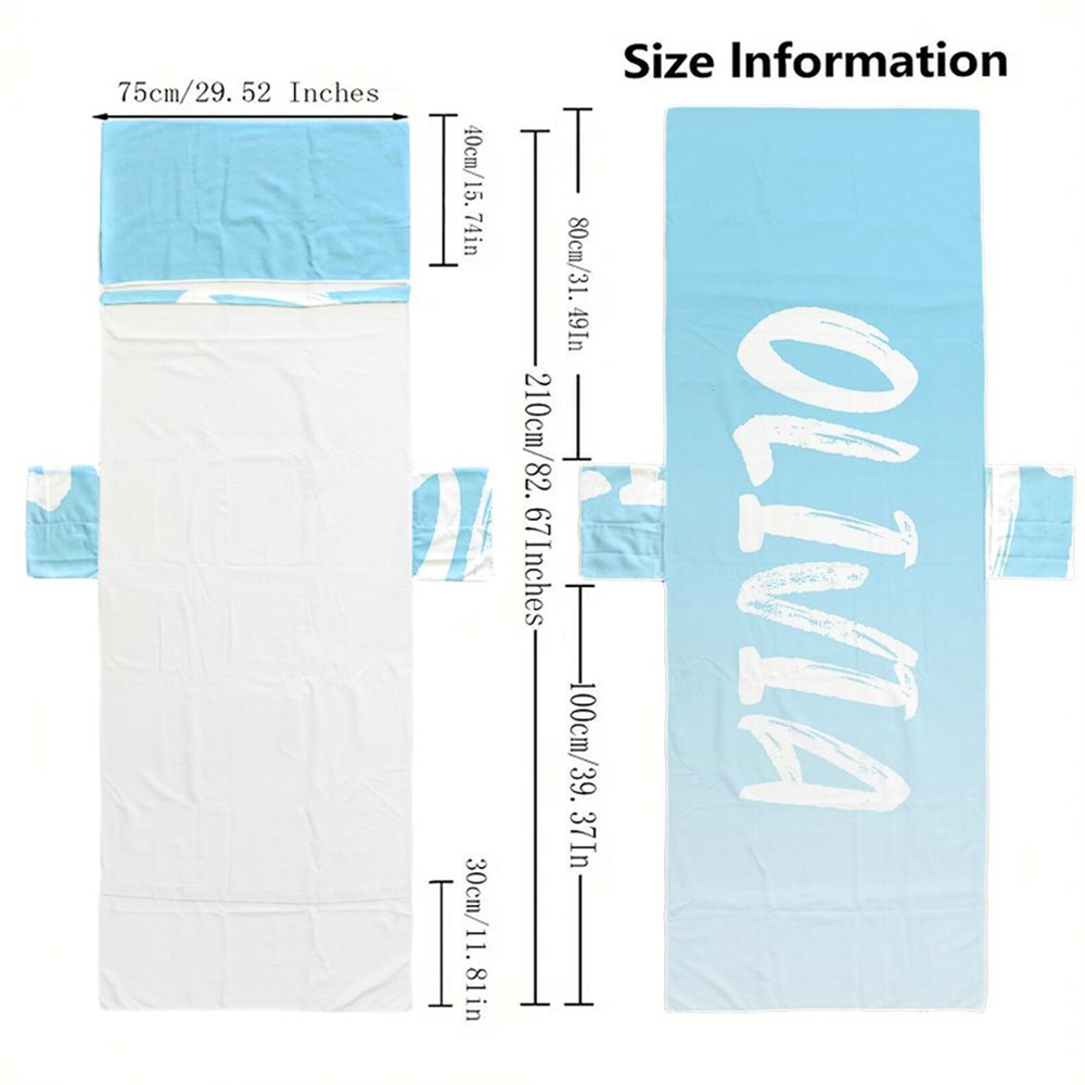 Personalized Name Beach Chair Cover Towel with Side Pockets for Unique & Love | JNSTowel09