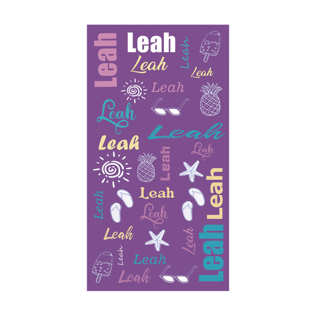 Personalized Name Beach Chair Cover Towel with Side Pockets for Unique & Love | JNSTowel10