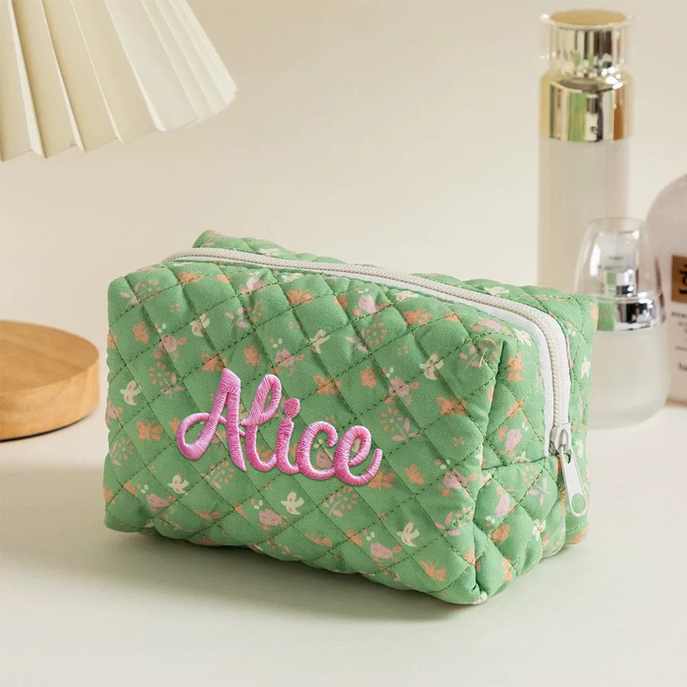 Personalized Name Embroidered Travel Makeup Bag for Unique & Love | JNSBag108