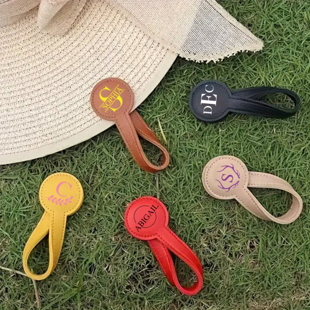 Personalized Multifunctional Leather Portable Magnetic Hat Clip With Buckle Closure for Unique & Love | JNSTool24
