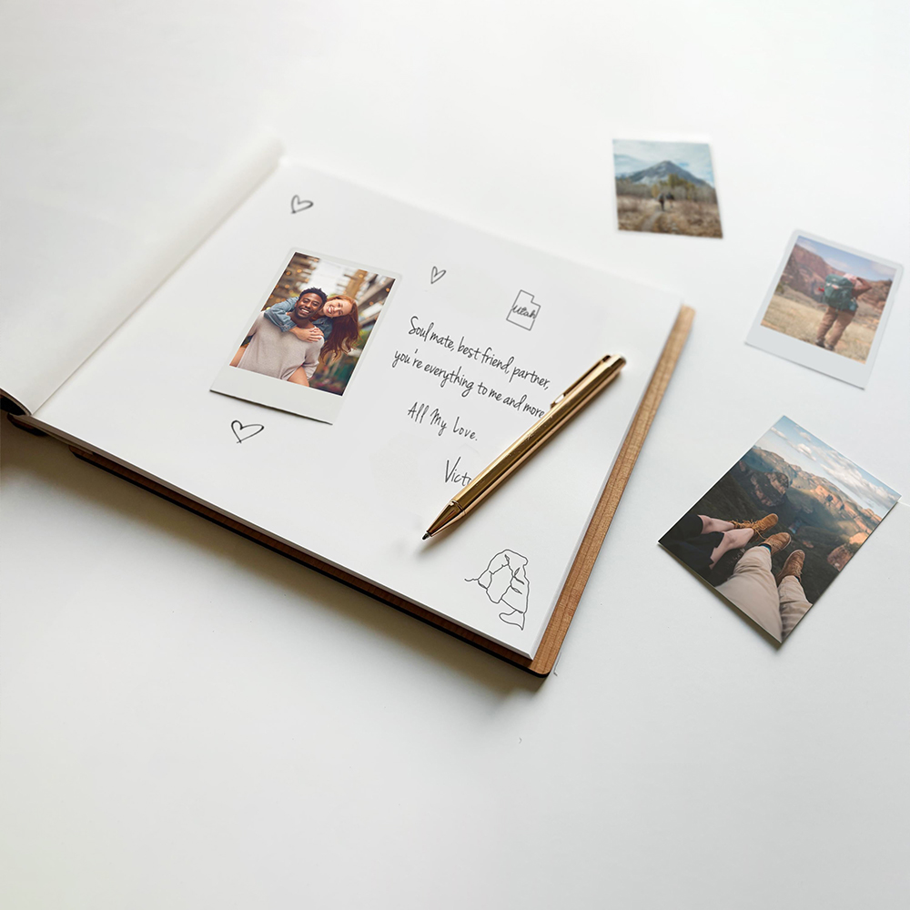 Personalized Wooden Scrapbook for Unique & Love for Unique & Love | JNSDec174