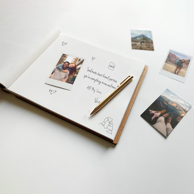 Personalized Wooden Scrapbook for Unique & Love for Unique & Love | JNSDec174