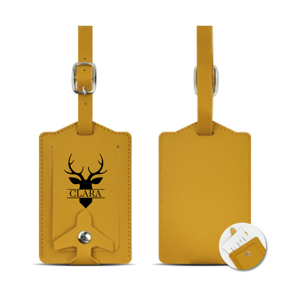 Personalized Monogram Leather Luggage Tag | JNSDec192