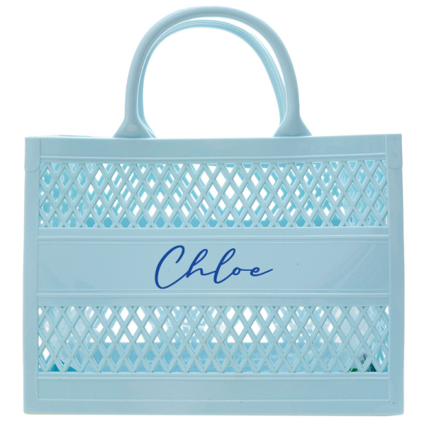 Personalized Name Color Jelly Beach Tote Bag | JNSBag52