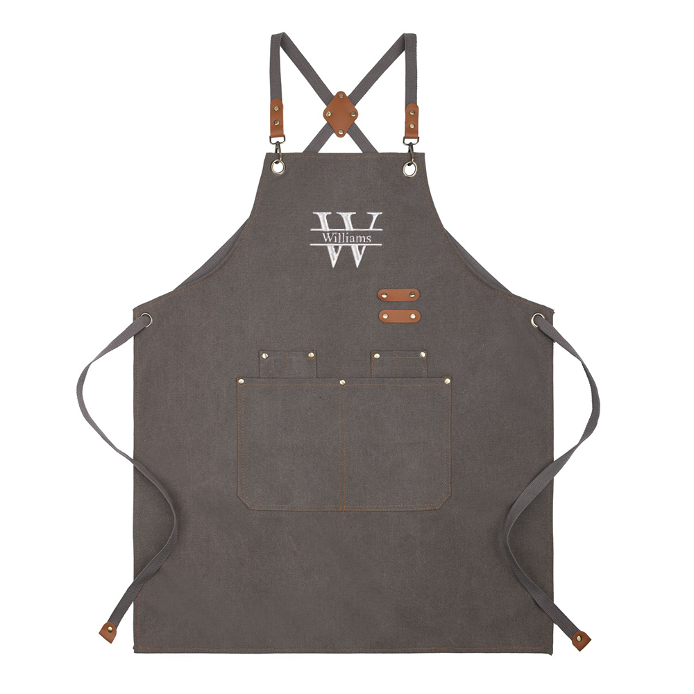 Personalized Name Embroidered Canvas Apron | JNSCloth35
