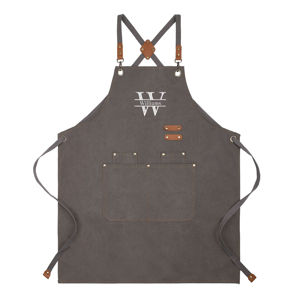 Personalized Name Embroidered Canvas Apron | JNSCloth35