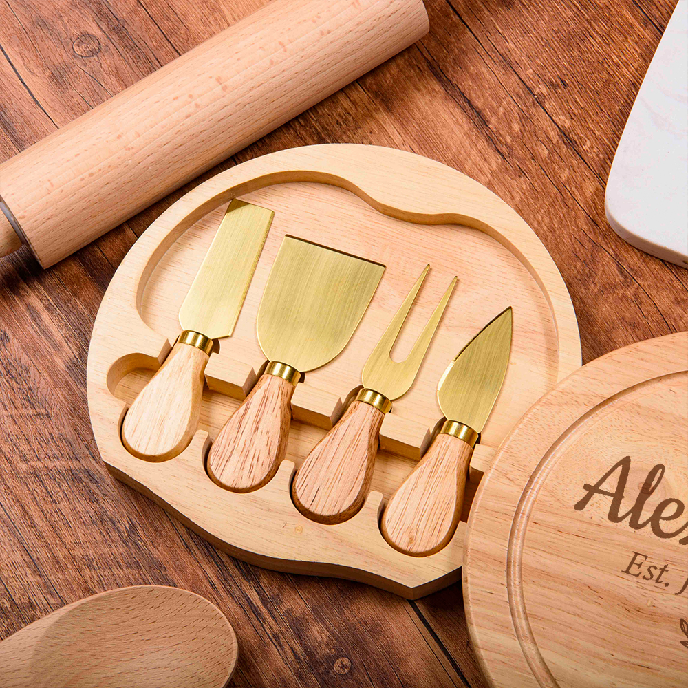 Personalized Monogrammed Cheese Knives Set for Unique & Love | JNSDec98