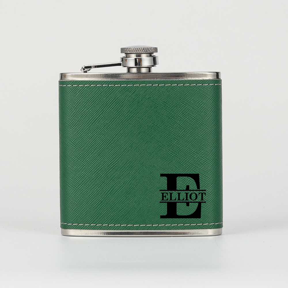 Personalized Monogrammed Leather Flask for Unique & Love | JNSDec99