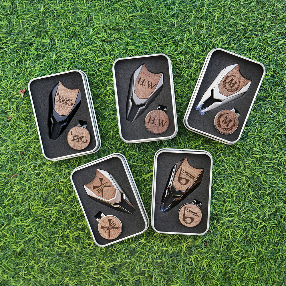 Personalized Monogram Golf Divot Tool and Ball Marker Set | JNSTool06