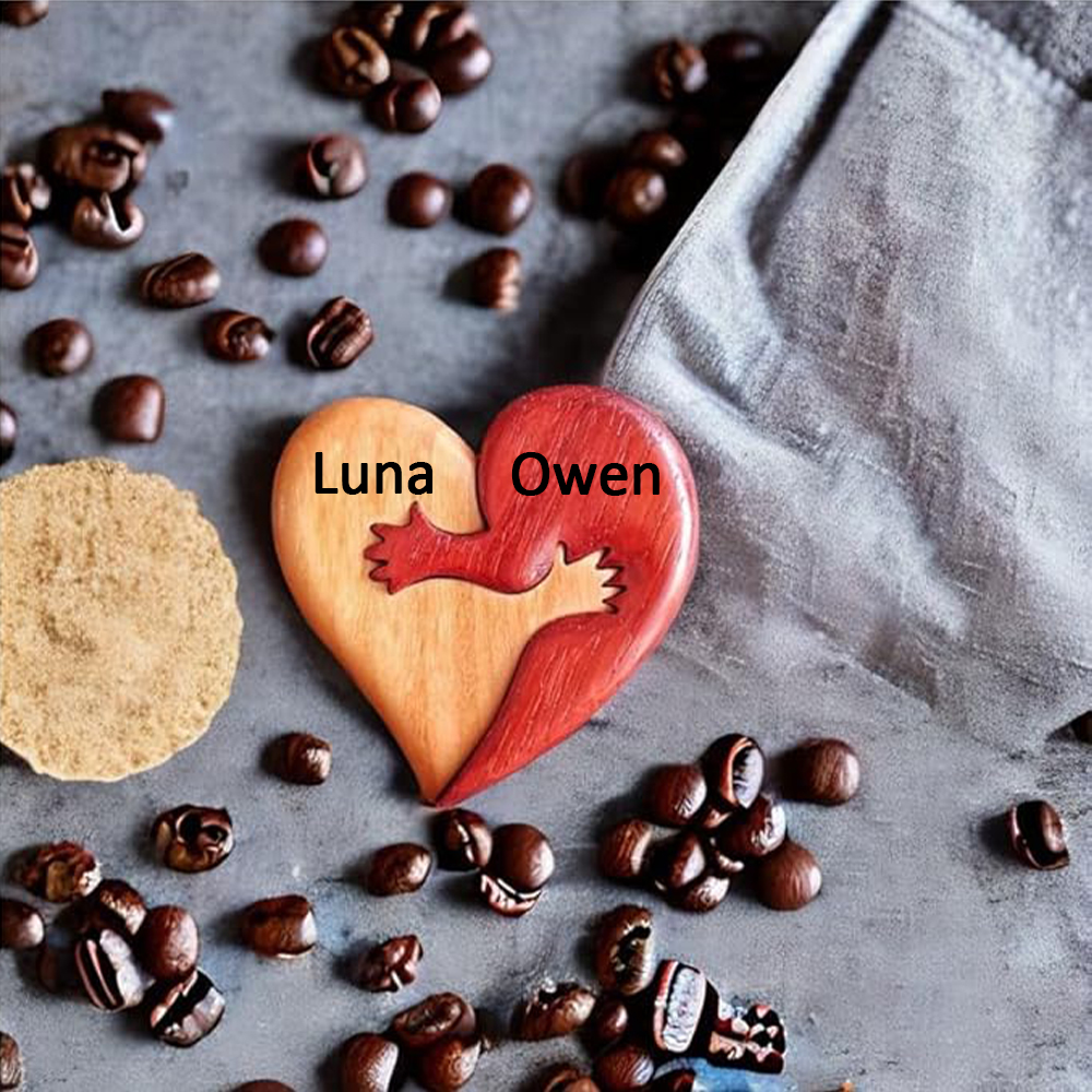 Personalized Wood Couple Heart Puzzle for Unique & Love | JNSDec115