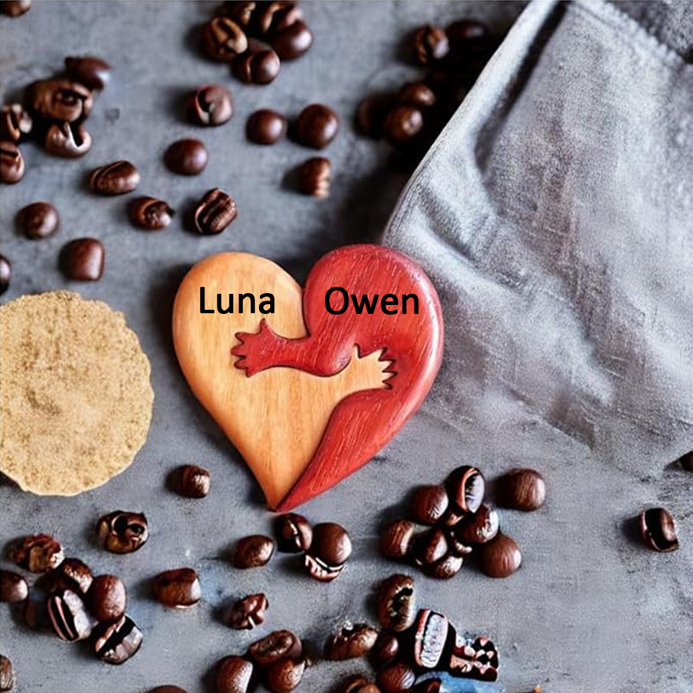 Personalized Wood Couple Heart Puzzle for Unique & Love | JNSDec115