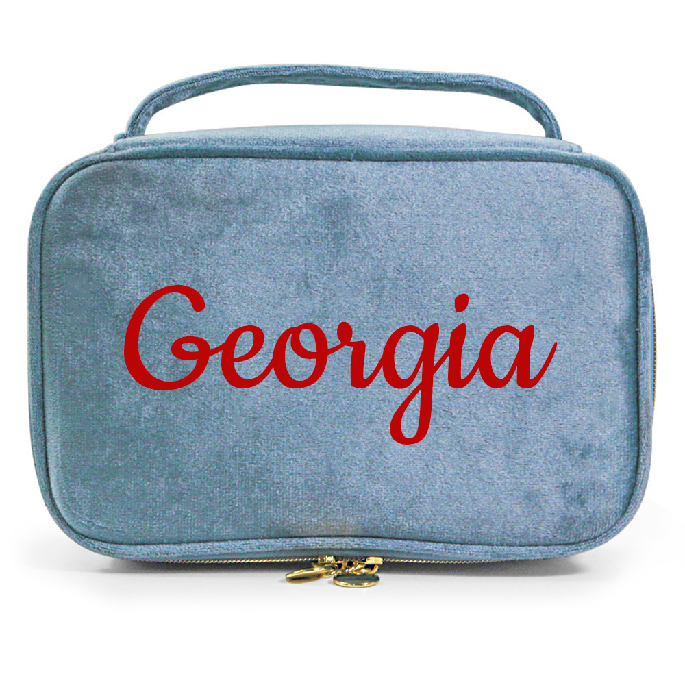 Personalized Name Velvet Makeup Bag | JNSBag68