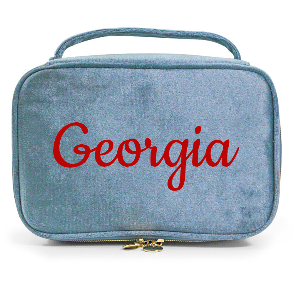 Personalized Name Velvet Makeup Bag | JNSBag68