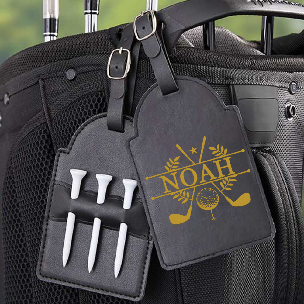 Personalized Leather Monogram Golf Tees Bag Tag for Unique & Love | JNSTool15