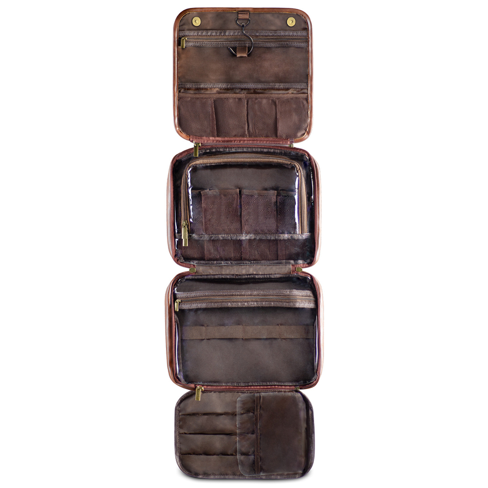 Personalized Leather Monogram Engraved Wash Bag for Unique & Love | JNSBag33