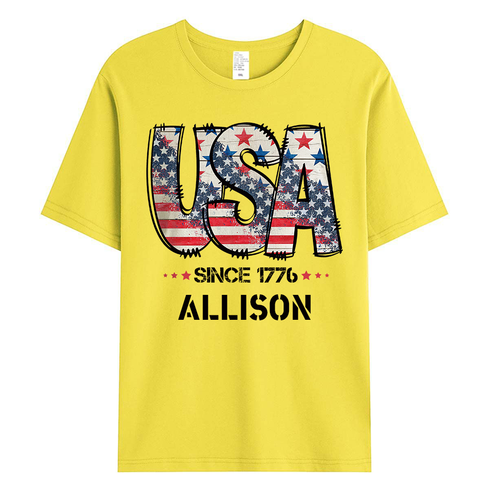 Personalized July 4th Patriotic Shirt for Unique & Love | JNSJuly29