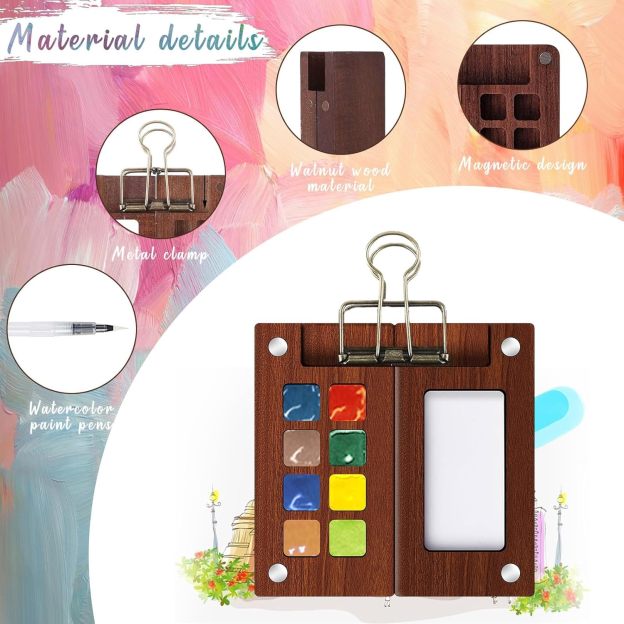 Personalized Name Magnetic Portable Watercolor Paint Box Kit for Unique & Love | JNSTool22