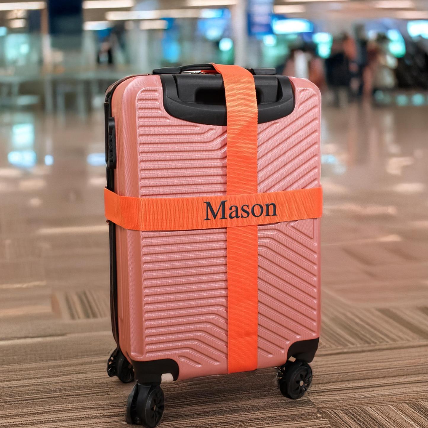 Personalized Name Embroidery Luggage Strap Belt With Combination Lock | JNSDec196