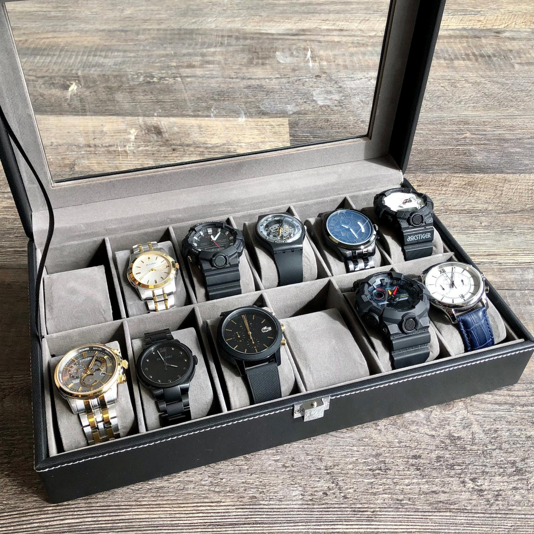 Personalized Monogram Leather Watch Box for Unique & Love | JNSCase03