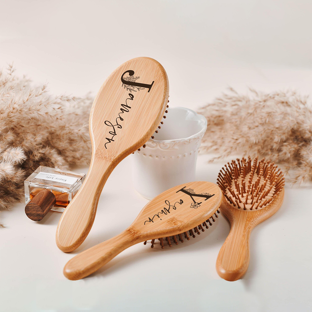 Personalized Monogram Handmade Airbag Hairbrush | JNSTool12