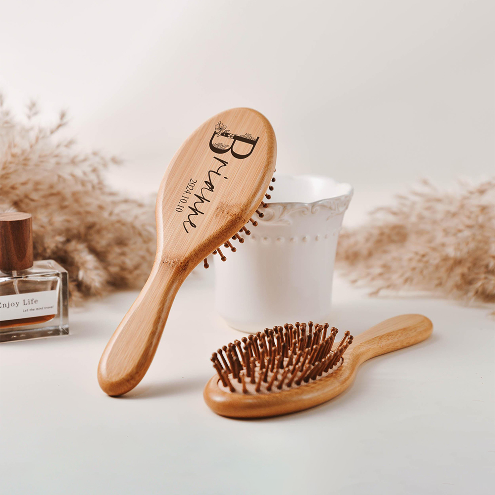 Personalized Monogram Handmade Airbag Hairbrush | JNSTool12