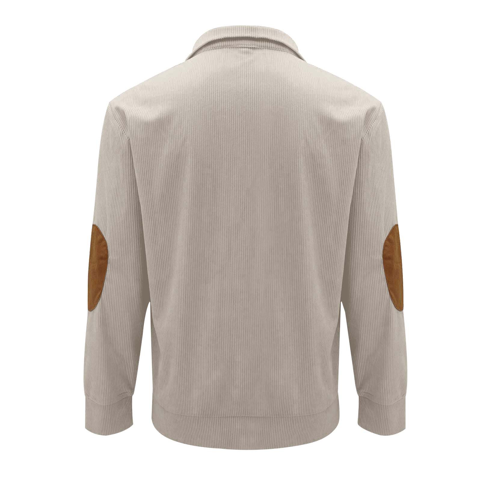 Personalized Monogram Embroidered Corduroy Men Sweatshirt | JNSCloth39