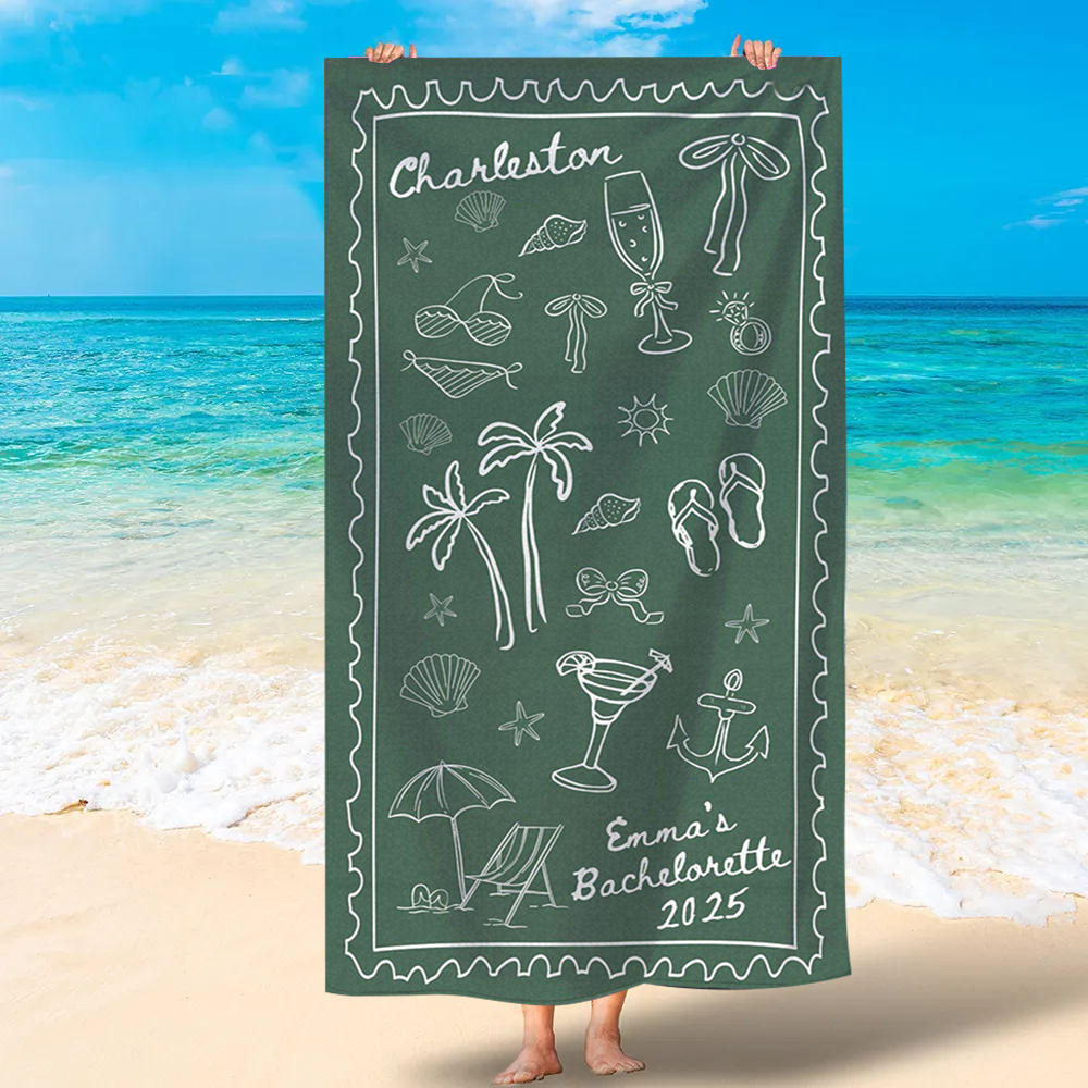 Personalized Bachelorette Beach Towel for Unique & Love | JNSTowel06