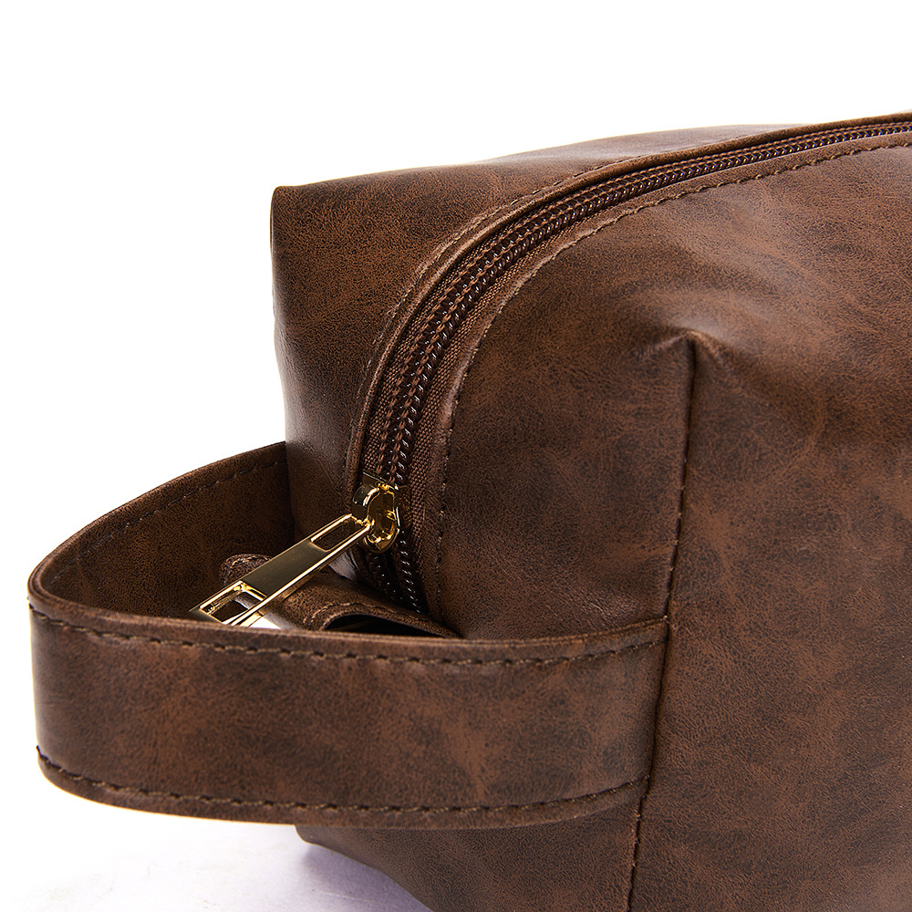 Personalized Leather Monogram Engraved Wash Bag for Unique & Love | JNSBag27