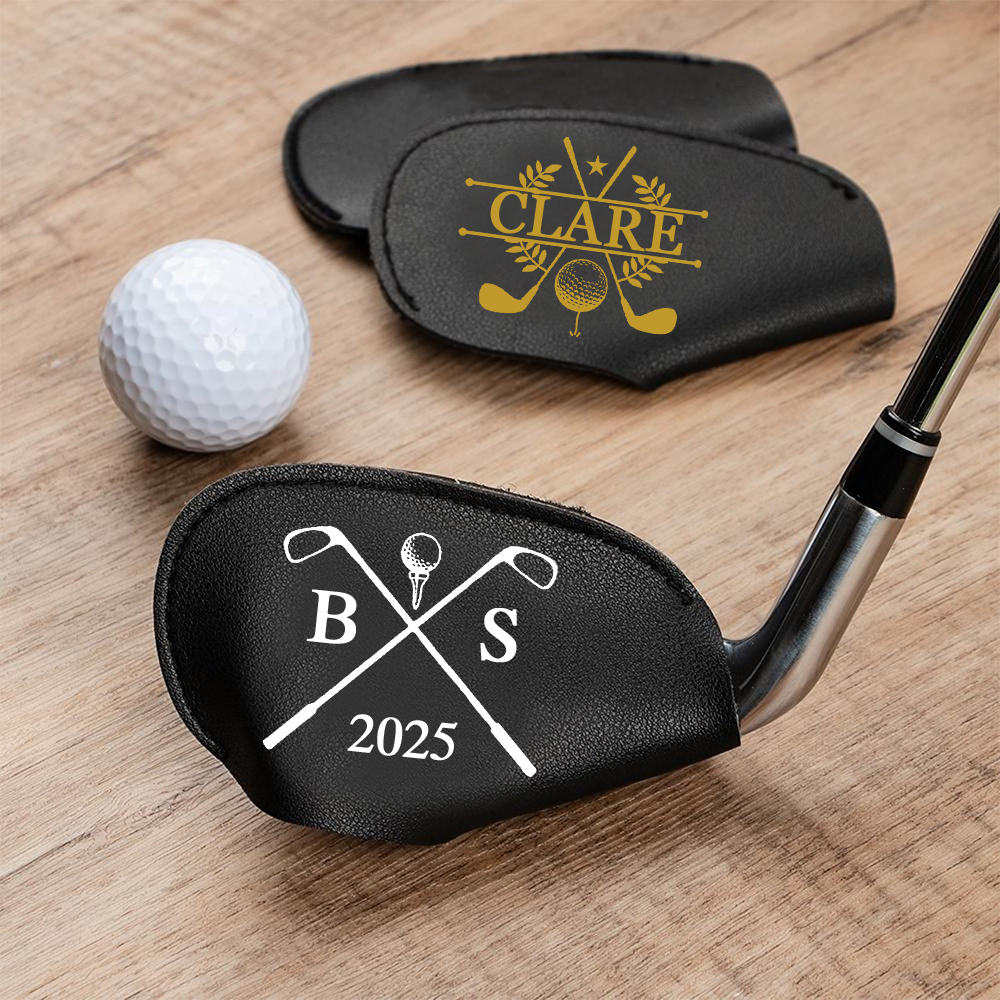 Personalized Monogram Golf Club Leather Cover | JNSBag97