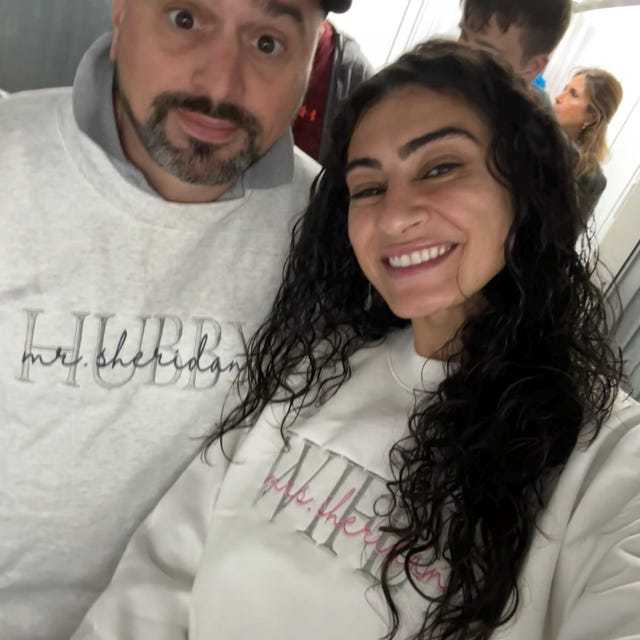 Personalized Embroidered Wife/Hubby Sweatshirt for Unique & Love | JNSCloth42